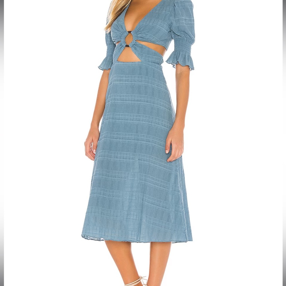Revolve Dresses | Tularosa Nanette Midi Dress XS in Dusty Blue